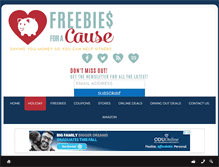 Tablet Screenshot of freebiesforacause.com